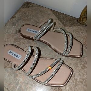 Steve Madden Sparkly Shiny Sandals sz 8.5